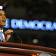Then-Senate candidate Barack Obama delivers the keynote address to delegates on the floor of the Fleet Center at the Democratic National Convention in Boston on July 27, 2004.
Spencer Platt/Getty Images